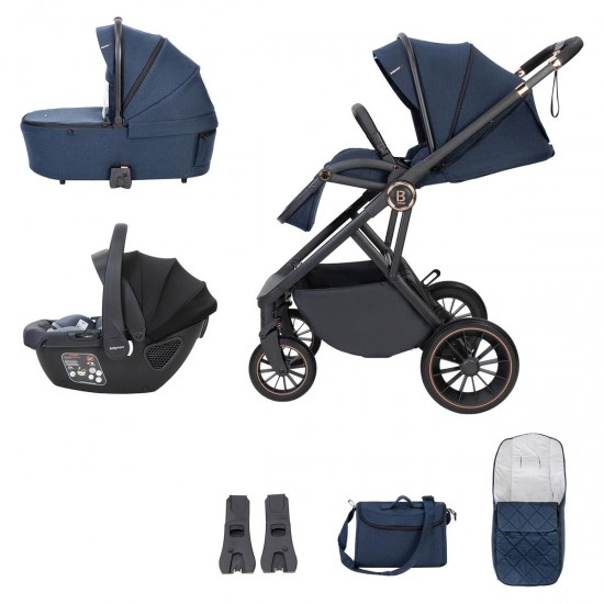 Babymore Chia Coco Travel System Bundle, Midnight Blue Babymore Chia Coco Travel System Bundle, Midnight Blue
