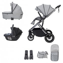 Babymore Chia Coco Travel System Bundle, Pearl Grey