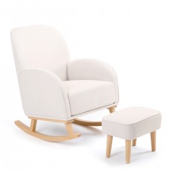 Babymore Freya Nursing Chair with Footstool, Cream