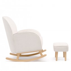 Babymore Freya Nursing Chair with Footstool, Cream