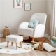 Babymore Freya Nursing Chair with Footstool, Cream