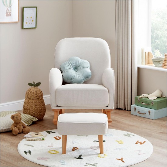 Babymore Freya Nursing Chair with Footstool, Cream