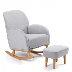 Babymore Freya Nursing Chair with Footstool, Grey