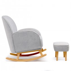 Babymore Freya Nursing Chair with Footstool, Grey