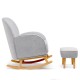 Babymore Freya Nursing Chair with Footstool, Grey