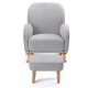 Babymore Freya Nursing Chair with Footstool, Grey