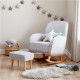 Babymore Freya Nursing Chair with Footstool, Grey