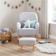 Babymore Freya Nursing Chair with Footstool, Grey