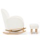 Babymore Freya Nursing Chair with Footstool, Off White Bouclé
