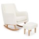 Babymore Ida Nursing Chair with Footstool, Off White Bouclé