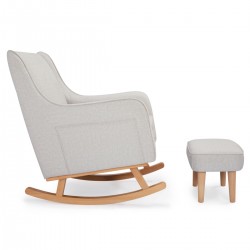 Babymore Ida Nursing Chair with Footstool, Cashmere