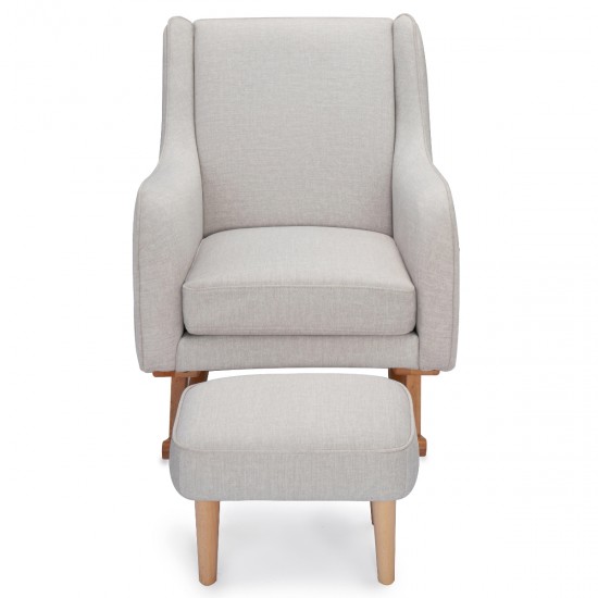 Babymore Ida Nursing Chair with Footstool, Cashmere