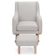 Babymore Ida Nursing Chair with Footstool, Cashmere
