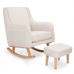 Babymore Ida Nursing Chair with Footstool, Ivory