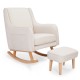 Babymore Ida Nursing Chair with Footstool, Ivory