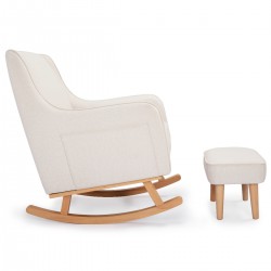 Babymore Ida Nursing Chair with Footstool, Ivory