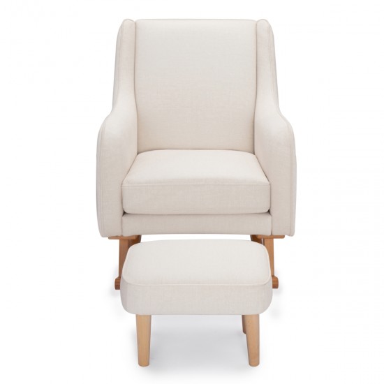 Babymore Ida Nursing Chair with Footstool, Ivory