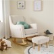Babymore Ida Nursing Chair with Footstool, Ivory