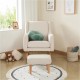 Babymore Ida Nursing Chair with Footstool, Ivory