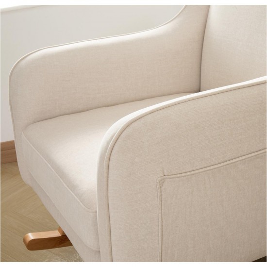Babymore Ida Nursing Chair with Footstool, Ivory