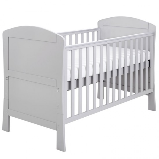 Babymore Aston Drop Side Cot Bed, Grey