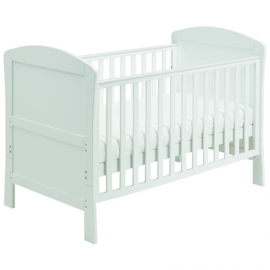 Babymore Aston Drop Side Cot Bed, White