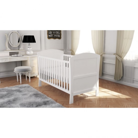 Babymore Aston Drop Side Cot Bed, White