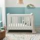 Babymore Caro Mini Cot Bed, White Wash