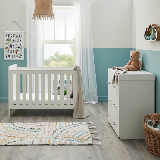 Babymore Caro Mini 2 Piece Room Set, White Wash