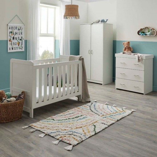 Babymore Caro Mini 3 Piece Room Set, White Wash