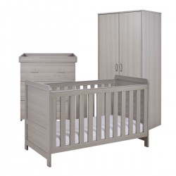 Babymore Caro 3 Piece Room Set, Grey Wash