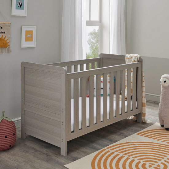 Babymore Caro Cot Bed, Grey Wash