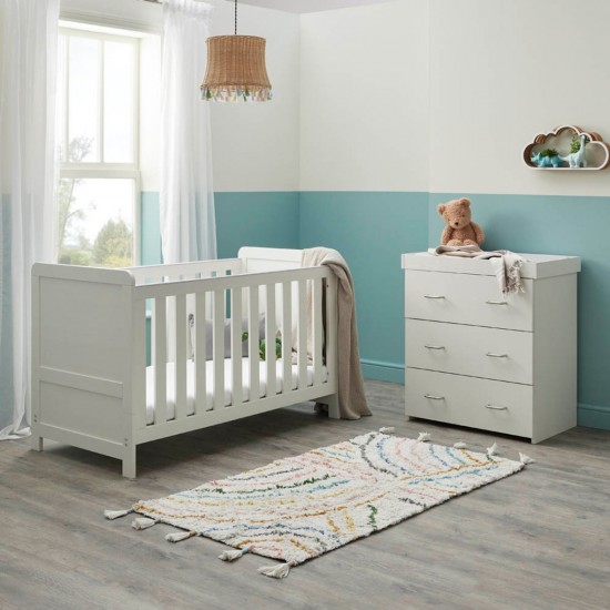 Babymore Caro 2 Piece Room Set, White Wash