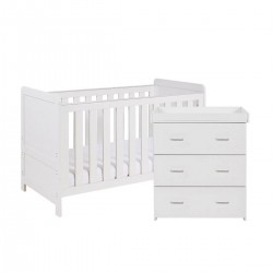 Babymore Caro 2 Piece Room Set, White Wash