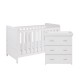 Babymore Caro 2 Piece Room Set, White Wash