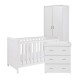 Babymore Caro 3 Piece Room Set, White Wash