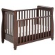 Babymore Eva Sleigh Drop Side Cot Bed, Brown