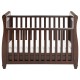 Babymore Eva Sleigh Drop Side Cot Bed, Brown