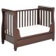 Babymore Eva Sleigh Drop Side Cot Bed, Brown