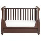 Babymore Eva Sleigh Drop Side Cot Bed, Brown