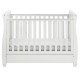 Babymore Eva Sleigh Drop Side Cot Bed, White