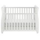 Babymore Eva Sleigh Drop Side Cot Bed, White