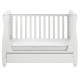 Babymore Eva Sleigh Drop Side Cot Bed, White