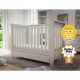 Babymore Eva Sleigh Drop Side Cot Bed, White