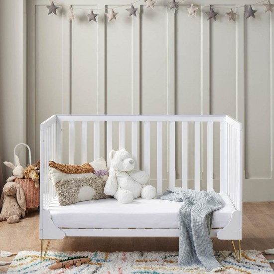 Babymore Kimi Cot Bed, White