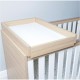 Babymore Luno Cot Bed with Drawer, Warm Oak & White