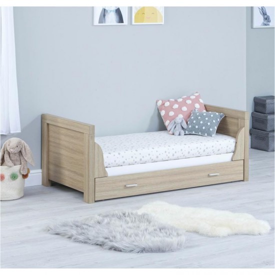 Babymore Luno 2 Piece Room Set with Drawer, Warm Oak & White