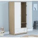 Babymore Veni 3 Piece Room Set with Drawer, Warm Oak & White