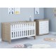 Babymore Luno 2 Piece Room Set, Warm Oak & White