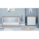 Babymore Luno 2 Piece Room Set with Drawer, Warm Oak & White